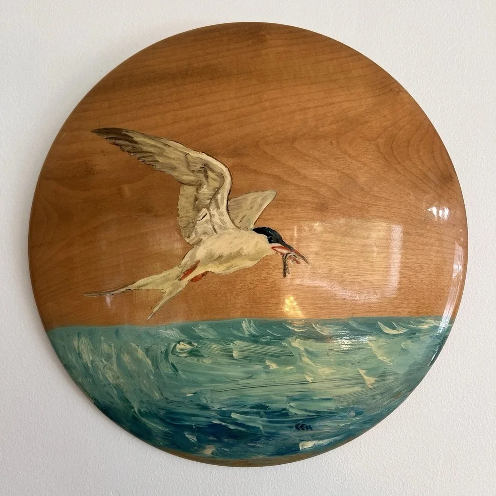 Set of 2 Myrtlewood Sea Bird Sea Gull Handpainted 10